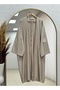 Gülfeza Long Strawberry Kimono-As2456 Mink - 2