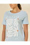 Women Blue Graphic T Shirt - 4