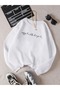 Women's Beige Enjoy the Little Printed Crew Neck Sweatshirt
