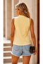Women's Chinese Button Stand Collar Modal Sleeveless Linen Look Blouse 26105 - 5