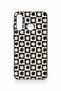 Huawei P30 Lite Compatible Flower Motif Checkered Pattern Silicone Case - 3