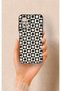Redmi 10 2022 Compatible Flower Motif Checkered Pattern Silicone Case
