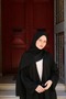 Allure Plain Tencel Shawl - Black - 4