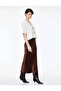 Balık Form Slim Fit Textured Satin Midi Skirt