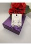 North Star Silver Color Steel Earrings with Zircon Stones - 2