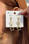 Gold Color Star Dangle Women's Earrings - 3