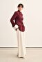 Women's Contrast Fit Form Padded Shirt Burgundy - 2
