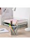 Qui̇ck Tabletop White Color Pen Holder 2 Pieces Metal Pen Box Height 11 cm - 2