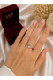 Letter g Zircon Stone Adjustable Silver Color Ring |   Minimal Letter Ring |   Elegant Women's Ring - 2