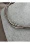 Women's Multi-Layer Snake Chain Necklace Gold Color Minimal Choker Statement Design Necklace - 2