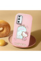 Samsung Galaxy S20 Fe Compatible Case with Camera Protection Pink Silicone Couple Phone Case with Kitty Pattern - 2