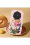 Vivo X300 Compatible Case Camera Protective Pink Silicone Couple Phone Case with Floral Pattern - 2