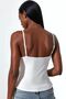 بلوزة BUSEM قصيرة ضيقة بحمالات من الدانتيل - 3