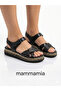 D26Ys-2905 Leather Women's Sandals with Buckle Detail - 6