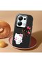 Poco M6 Pro 4g Compatible Case Camera Protector Black Silicone Couple Phone Case Kitty Pattern - 2