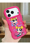 iPhone 17 Pro Compatible Case Camera Protector Red Silicone Couple Phone Case Cartoon Pattern