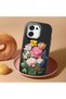 Oppo F31 5g Compatible Case Camera Protector Black Silicone Couple Phone Case with Floral Pattern - 2