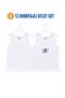 H&C 2-Pack Boys' Printed Unprinted 100% Cotton Thick Strap Undershirt White Soft Textured (1-14 Years)