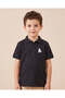 Boys Black Basic Polo T Shirt