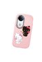 Vivo V50 Compatible Case Camera Protector Pink Silicone Couple Phone Case with Kitty Pattern - 3