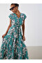 Original V-Neck Floral Dress - 2