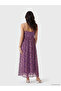 Original V-Neck Patterned Rope Strap Dress - 5