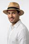 Men's Camel Straw Fedora Hat |   Classic Suit and Casual Style Fedora Hat - 3
