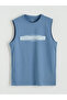 Original Oval Collar Printed Men's Sleeveless T-Shirt - 5