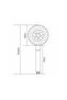 5-Mode Handheld Shower head Round WELS Rainfall hand held head Chrome new - 2