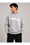 Whatever Print Detailed Crew Neck 2-Thread Sweatshirt