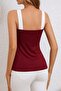 Women's Diver Blouse with Crossed Strips Detailing on the Shoulders and Open Front - 2
