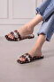 Prato Brown Satin Polka Dot Stylish Women's Daily Slippers - 2