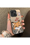 Tecno Spark 40C Compatible Heart-Themed Fox Rabbit Printed Case, Matching Cover for Friend and Couple
