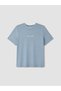 Vizyon New Season Blue Crew Neck Printed Men's T-Shirt - 4