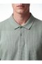 Vizyon New Season Green Polo Collar Men's Pique T-Shirt - 3