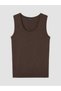 Vizyon New Season Brown U-Neck Women's Knitwear Undershirt - 5