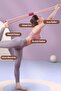 Pink pilates resistance rubber rope body shaper butterfly resistance rubber power rubber 1pcs - 2