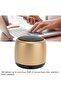 Mini Wireless Bluetooth Speaker – Portable Rechargeable Stereo Speaker with Enhanced Bass, Compact Audio Speaker for Home, Outdoor & Travel, Gold - 5