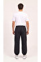 Men's Black Cargo Pocket Thin Parachute Fabric Pants, Comfortable Fit Baggy with Adjustable Leg Clips - 7