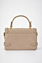 Stylish and Authentic Design Belt Detailed Small Size Women's Hand and Shoulder Bag Mink - 3