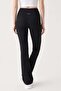 High Waist Ribbed Flare Pants - 4