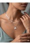 Silver Color Double Combination Clover Necklace - Italian Chain - 2
