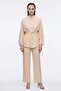 Crinkle Shirt Pants Woven Top and Bottom Set