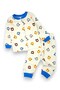 Baby Boy Teddy Bear Printed 100% Cotton 1-2-3 Years Old Snap Fastener Top and Bottom Seasonal Pajama Set - 2