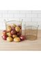Marketplace Lexa Round Metal Storage Baskets, Set of 2 - Gold - 5