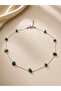 Aventurine Natural Stone Steel Necklace
