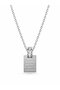316L Steel Chain Silver Color Zircon Stone Love Letter Necklace