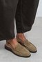 Tosky Rome Beige Suede Belt Detailed Flat Sole Women's Loafer Sandals - 3