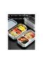 Bl50002-2 Blue 1400 ml 3 Compartment Stainless Steel Lunch Box Nutrition Container - 5