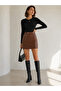 Mini Leather Skirt with Belt